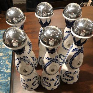 Clase Azul Tequila Talavera Pottery Hand Painted 750 ml Empty Bottles (6)